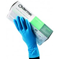 LUVA DESCARTÁVEL NITRILO AZUL S/PÓ 30cm 6080HR